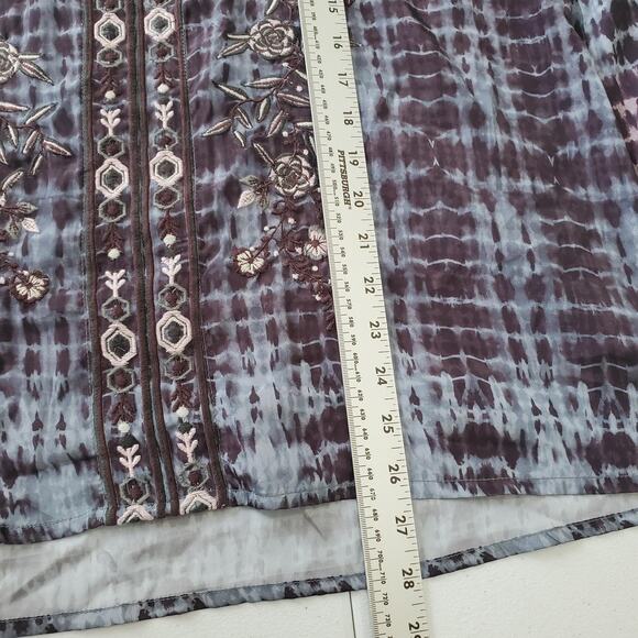 Love Kyla Tunic Top Womens Large Embroidered Boho Floral Blouse India - Picture 6 of 10
